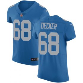 Wholesale Cheap Nike Lions #68 Taylor Decker Blue Throwback Men\'s Stitched NFL Vapor Untouchable Elite Jersey