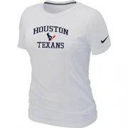 Wholesale Cheap Women's Nike Houston Texans Heart & Soul NFL T-Shirt White