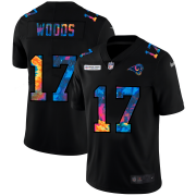 Cheap Los Angeles Rams #17 Robert Woods Men's Nike Multi-Color Black 2020 NFL Crucial Catch Vapor Untouchable Limited Jersey