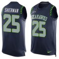 Wholesale Cheap Nike Seahawks #25 Richard Sherman Steel Blue Team Color Men's Stitched NFL Limited Tank Top Jersey