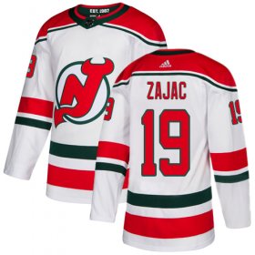 Wholesale Cheap Adidas Devils #19 Travis Zajac White Alternate Authentic Stitched Youth NHL Jersey