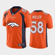 Wholesale Cheap Denver Broncos #58 Von Miller Orange Men's Nike Big Team Logo Vapor Limited NFL Jersey