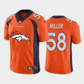 Wholesale Cheap Denver Broncos #58 Von Miller Orange Men\'s Nike Big Team Logo Vapor Limited NFL Jersey
