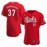 Wholesale Cheap Men's Cincinnati Reds #37 Tyler Stephenson Red Stitched MLB Flex Base Nike Jersey