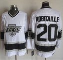 Wholesale Cheap Kings #20 Luc Robitaille White CCM Throwback Stitched NHL Jersey