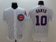 Wholesale Cheap Cubs #10 Ron Santo White Flexbase Authentic Collection Stitched MLB Jersey