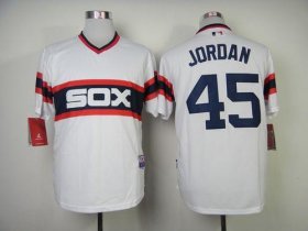 Wholesale Cheap White Sox #45 Michael Jordan White Alternate Home Cool Base Stitched MLB Jersey