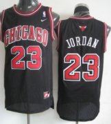 Wholesale Cheap Chicago Bulls #23 Michael Jordan Black With Chicago Swingman Jersey