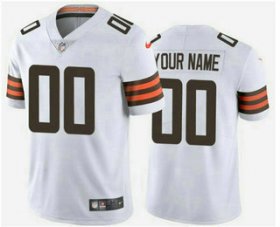 Wholesale Cheap Men\'s Cleveland Browns Customized 2020 New White Team Color Vapor Untouchable NFL Stitched Limited Jersey