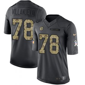 Wholesale Cheap Nike Steelers #78 Alejandro Villanueva Black Men\'s Stitched NFL Limited 2016 Salute to Service Jersey