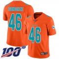 Wholesale Cheap Nike Dolphins #46 Noah Igbinoghene Orange Men's Stitched NFL Limited Inverted Legend 100th Season Jersey