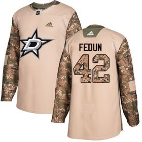 Cheap Adidas Stars #42 Taylor Fedun Camo Authentic 2017 Veterans Day Stitched NHL Jersey