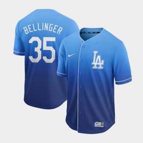 Wholesale Cheap Nike Dodgers #35 Cody Bellinger Royal Fade Authentic Stitched MLB Jersey