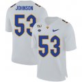 Wholesale Cheap Pittsburgh Panthers 53 Dorian Johnson White 150th Anniversary Patch Nike College Football Jersey