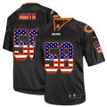 Wholesale Cheap Nike Bears #58 Roquan Smith Black Men's Stitched NFL Elite USA Flag Fashion Jersey