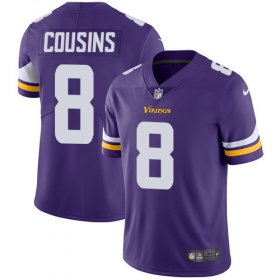 Wholesale Cheap Nike Vikings #8 Kirk Cousins Purple Team Color Men\'s Stitched NFL Vapor Untouchable Limited Jersey