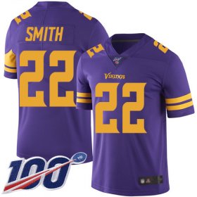 Wholesale Cheap Nike Vikings #22 Harrison Smith Purple Men\'s Stitched NFL Limited Rush 100th Season Jersey