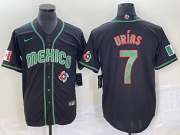 Wholesale Cheap Men's Mexico Baseball #7 Julio Urias 2023 Black World Classic Stitched Jersey1
