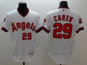Wholesale Cheap Angels of Anaheim #29 Rod Carew White Flexbase Authentic Collection Cooperstown Stitched MLB Jersey