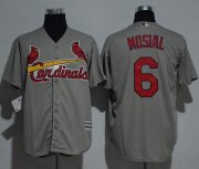 Wholesale Cheap Cardinals #6 Stan Musial Grey New Cool Base Stitched MLB Jersey
