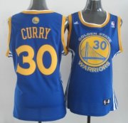 Wholesale Cheap Golden State Warriors #30 Stephen Curry Blue Womens Jersey