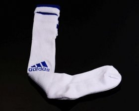 Wholesale Cheap Adidas Soccer Football Sock White & Blue Font