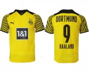 Wholesale Cheap Men 2021-2022 Club Borussia Dortmund home yellow aaa version 9 Soccer Jersey