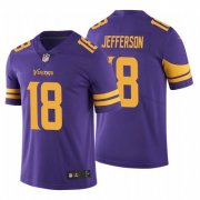 Wholesale Cheap Men's Minnesota Vikings #18 Justin Jefferson 2020 Purple Vapor Untouchable Nike Limited Jersey