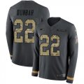 Wholesale Cheap Nike Seahawks #22 Quinton Dunbar Anthracite Salute to Service Men's Stitched NFL Limited Therma Long Sleeve Jersey