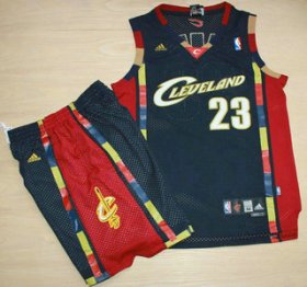 Wholesale Cheap Cleveland Cavaliers #23 LeBron James 2003 Navy Blue Swingman Jersey Short Suits