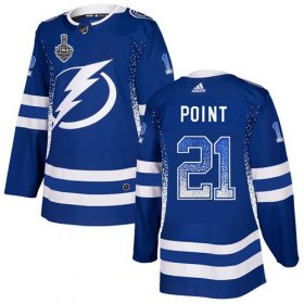 Wholesale Cheap Adidas Lightning #21 Brayden Point Blue Home Authentic Drift Fashion 2020 Stanley Cup Final Stitched NHL Jersey