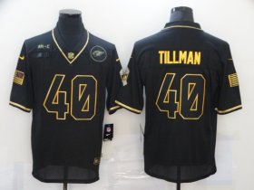 Wholesale Cheap Men\'s Arizona Cardinals #40 Pat Tillman Black Gold 2020 Salute To Service Stitched NFL Nike Limited Jersey