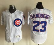 Wholesale Cheap Cubs #23 Ryne Sandberg White Flexbase Authentic Collection Stitched MLB Jersey