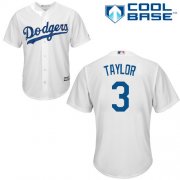 Wholesale Cheap Dodgers #3 Chris Taylor White Cool Base Stitched Youth MLB Jersey