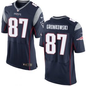 Wholesale Cheap Nike Patriots #87 Rob Gronkowski Navy Blue Team Color Men\'s Stitched NFL New Elite Jersey