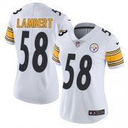 Wholesale Cheap Nike Steelers #58 Jack Lambert White Women's Stitched NFL Vapor Untouchable Limited Jersey
