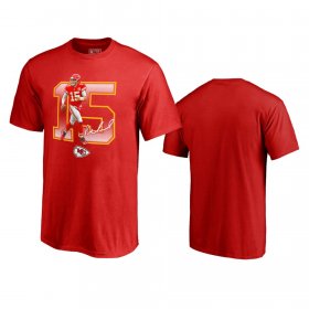 Wholesale Cheap Kansas City Chiefs #15 Patrick Mahomes Red Men\'s Player Graphic Powerhouse T-Shirt