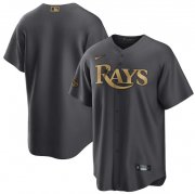 Wholesale Cheap Men's Tampa Bay Rays Blank Charcoal 2022 All-Star Cool Base Stitched Baseball Jersey
