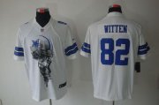 Wholesale Cheap Nike Cowboys #82 Jason Witten White Men's Stitched NFL Helmet Tri-Blend Limited Jersey