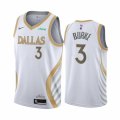 Wholesale Cheap Nike Mavericks #3 Trey Burke White NBA Swingman 2020-21 City Edition Jersey