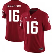 Wholesale Cheap Washington State Cougars 16 Aaron Angelos Red College Football Jersey