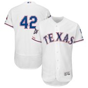 Wholesale Cheap Texas Rangers #42 Majestic 2019 Jackie Robinson Day Flex Base Jersey White