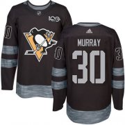 Wholesale Cheap Adidas Penguins #30 Matt Murray Black 1917-2017 100th Anniversary Stitched NHL Jersey