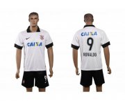 Wholesale Cheap Corinthians #9 Ronaldo White Home Soccer Club Jersey