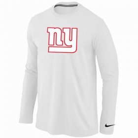 Wholesale Cheap Nike New York Giants Logo Long Sleeve T-Shirt White