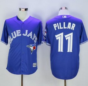 Wholesale Cheap Blue Jays #11 Kevin Pillar Blue New Cool Base 40th Anniversary Stitched MLB Jersey