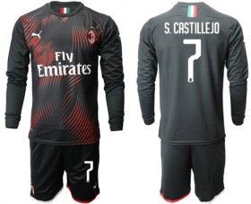 Wholesale Cheap AC Milan #7 S.Castillejo Third Long Sleeves Soccer Club Jersey