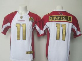 Wholesale Cheap Nike Cardinals #11 Larry Fitzgerald White Super Bowl 50 Collection Men\'s Stitched NFL Elite Jersey