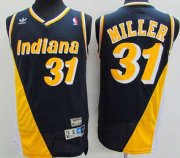 Wholesale Cheap Men's Indiana Pacers #31 Reggie Miller Navy Blue With Yellow Hardwood Classics Soul Swingman Throwback Jersey
