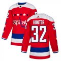 Wholesale Cheap Adidas Capitals #32 Dale Hunter Red Alternate Authentic Stitched NHL Jersey